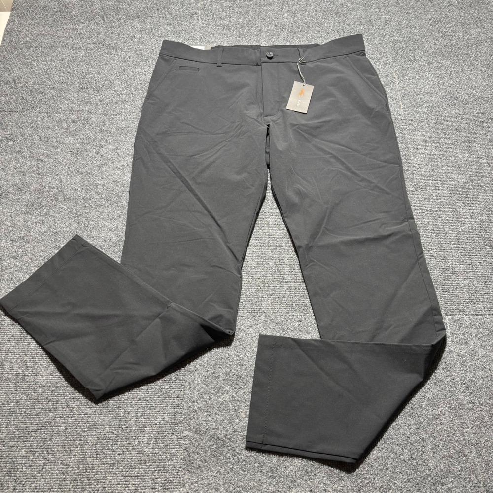 KJUS Men Ike Pants Tailored Fit Dark Grey Golf Trousers MG20-D01 38x32 NEW